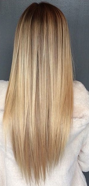 Bruine meches in blond haar