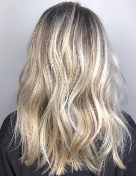 Donkere highlights in blond haar