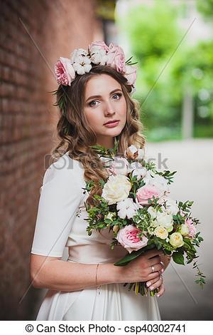 Haar bloemen bruid