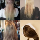 Hairextensions kort haar voor en na