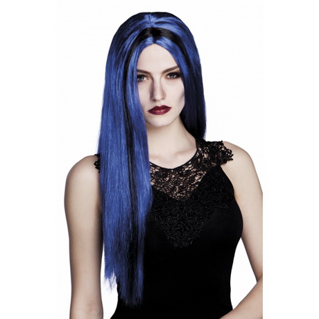 Blauw zwart haarkleur