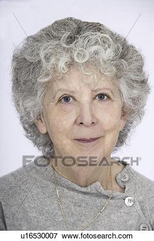 Vrouw grijs haar