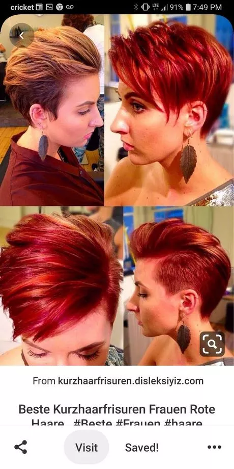 Kort rood haar met highlights