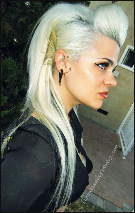 Punk kapsel lang haar